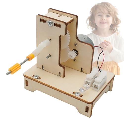 FVPKYUR Generator Science Kit, Generator für wissenschaftliche Projekte - Bauspielzeug-Modell -Projekte - Lernspielzeug aus für wissenschaftliche Experimente, STEM-Spielzeug-Handkurbelgenerator von FVPKYUR