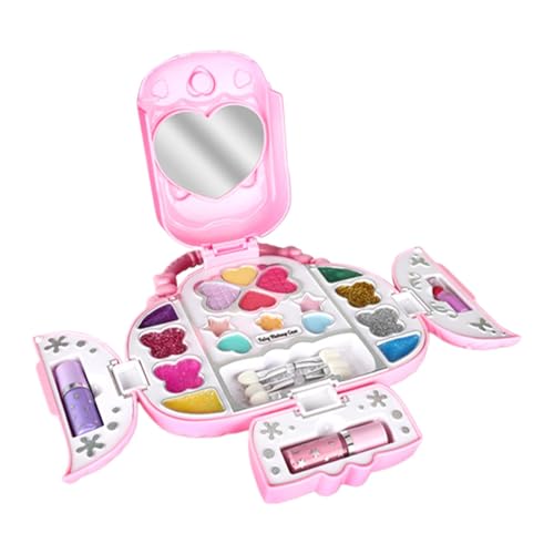 FVPKYUR Waschbares Make-up für kleine Mädchen,waschbares Kinder-Make-up für Mädchenspielzeug - Waschbare Kits für -Mädchen-Rollenspielzeug | Anziehset, -Make-up-Set für 5-8-jährige von FVPKYUR