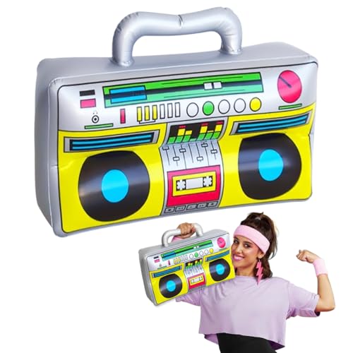 FWHFNB Aufblasbare Instrumente Spielzeug,80's 90's Aufblasbare Radio,für 80er 90er jahre accessoires,Karneval Accessoires,Retro Party Hip Hop Disco Rock Requisiten (Aufblasbare Radio) von FWHFNB