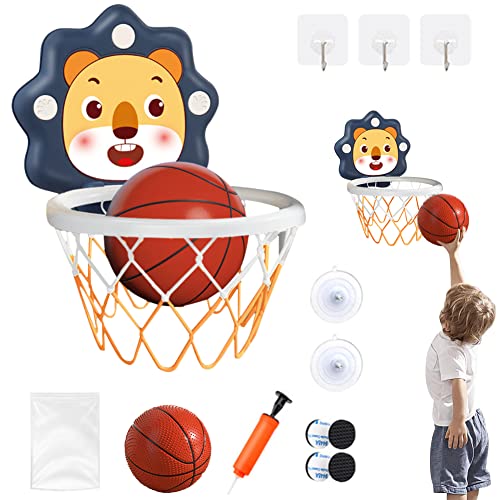 FWHFNB Hängender Basketballständer,Kinder Mini Basketball Korb Set,Basketballkorb fürs Zimmer Mit Bälle,Pumpe und Basketballnetz,Geschenke für Kinder ab 3 Jahren von FWHFNB