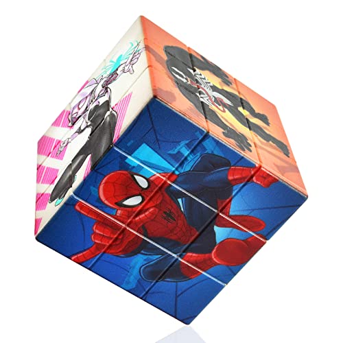 FXFOOT Mini Zauberwürfel, Zauberwürfel Puzzle Spider-Man Spielzeug, Würfelpuzzle Kinderspielzeug, Puzzle Würfel Zauberwürfel Kinder Party Mitgebsel, Lernspielzeug für Kinder ab 3 Jahren von FXFOOT