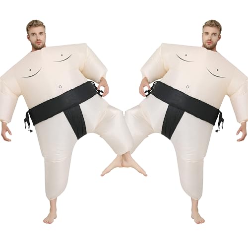 FXICH 2pcs Funny Sumo Wrestler Blow-Up Costume, Witzige Karneval Fasching Party Kostüm (Lustige Kostüme, Spaßkostüm, Komisches Aufblasbares) für Erwachsene 150-190cm von FXICH