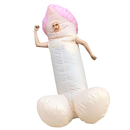 FXICH Inflatable Costume Adult Air Blow up Funny Fancy Dress Party Adult Halloween Costume (pink) von FXICH