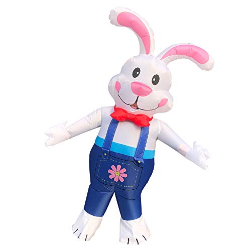 FXICH Inflatable Rabbit Costume Bunny Party Costume Adult Inflatable Costume Fancy Dress Cosplay Dress for Easter White von FXICH