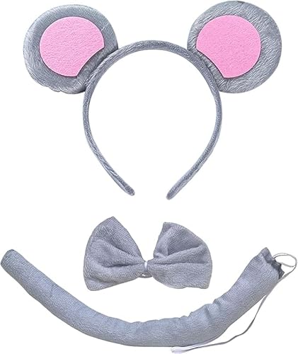 FXICH Maus Ohren Stirnband, Tier Kostüm Set, Ohren Stirnband Schwanz Tier Dress Up Set, für Cosplay Geburtstagsfeier Karneval Weihnachten Party Supplies FXICH Maus Ohren Stirnband, Tier Kostüm Set, Ohren Stirnband Schwanz Tier Dress Up Set, für Cosplay Geburtstagsfeier Karneval Weihnachten Party Supplies von FXICH