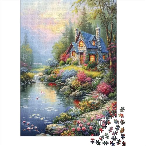 Berghütte Puzzle 1000 Teile,Puzzlespiel Für Erwachsene,Impossible Puzzle,Puzzle GesKükenlichkeitsspiel Für Die Ganze Familie, Geschenke Für Männer/Frauen Erwachsenen Puzzel 1000pcs (75x50cm) von FXJALUIED