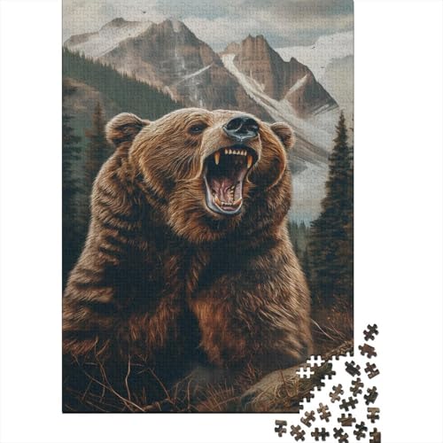 Brown Bär Puzzlespiel 1000 Teile Erwachsene -Puzzle 1000 Stück Spiel Puzzles Für Erwachsene Kinder Puzzle Erwachsenen Puzzlespiel Puzzel 1000pcs (75x50cm) von FXJALUIED