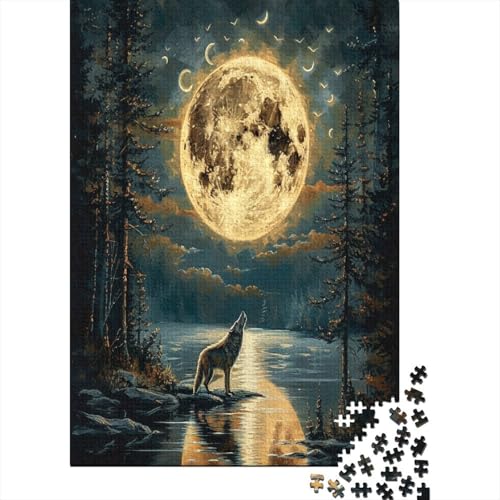 Wolf Puzzle 1000 Teile Puzzle Für Erwachsene Und Kinder Ab 14 Jahren,Puzzlespiel Erwachsenen Puzzlespiel Puzzel 1000pcs (75x50cm) von FXJALUIED