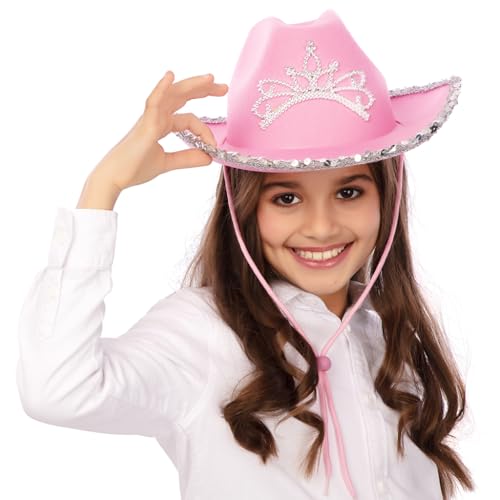 FYASA Cowgirl-Hut mit Strasssteinen für Kinder, für Kostüm von FYASA