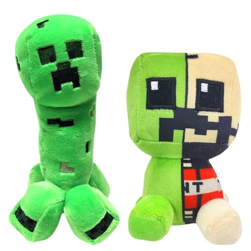 FYDZBSL Careeper Plüschtiere Miinecraft Stofftier Plüschpuppe Kinderspielzeug 2 PCS Plüschtiere Plüschfigur Spielzeug Puppe Kuscheltier Stofftier Plüschpuppe für Jungen Mädchen von FYDZBSL