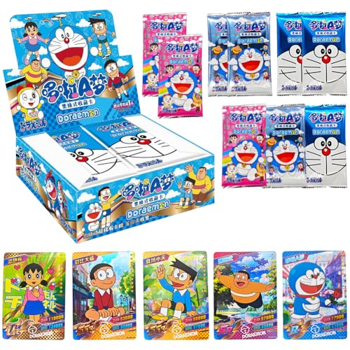 Doraemon Karten Anime Karten 32 Packs Karten Sammelkarten Doraemon Anime Kartenspiel, Cartoon Karte Box, Trading Card Pack, Anime Spielkarten Lieblings Für Fans, Kinder, Teenager von FYDZBSL