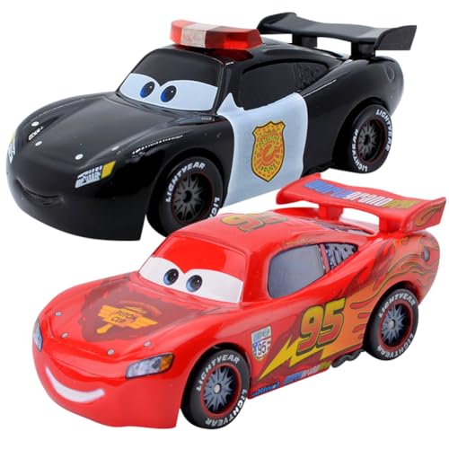 FYDZBSL Lightning MccQueen Cars Auto Spielzeug MccQueen Modellauto 2PCS Kinderidee Spielfahrzeuge für Geburtstagsfeiern,Reibungsbetriebenes Cars Autos Racing Modell Sammler Kunstspielzeug von FYDZBSL