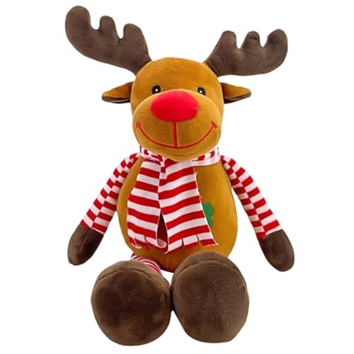 FYDZBSL Rudolph Rentiere Kuscheltier Plüschpuppe Weihnachten Dekoration Stofftiere Weihnachtsdekoratio Puppe Plüsch Puppe Figur Spielzeug für Mädchen Jungen 40cm von FYDZBSL