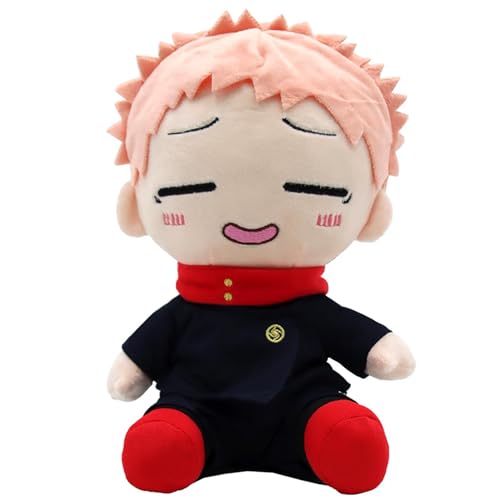 FYFLYMT JJK Kuscheltier,22cm Itadori Yuji Anime Plüsch,JJK Cartoon Charaktere Stofftier, Anime Soft Toys Itadori Yuji Plushie Geschenke für Jungen und Mädchen von FYFLYMT