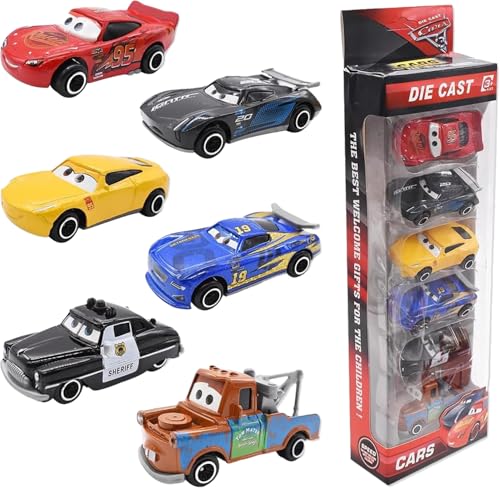 FYFLYMT MccQueen Auto,MccQueen Cars Spielzeug,6Pcs MccQueen Autos Kinder,MccQueen Mini Auto,Creative Kinderspielzeug Set,für 3-12 Jahre Jungen Mädchen Kinder von FYFLYMT