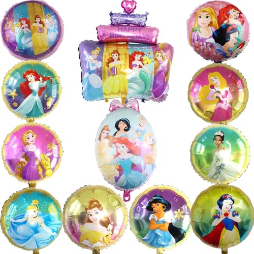 Prinzessin Geburtstag Luftballon，Princess Luftballon Party Deko，Prinzessin Party Luftballon Dekoration Set,Princess Ballon Deko Kindergeburtstag,Luftballon Deko Princess Geburtstag Party Set von FYFLYMT