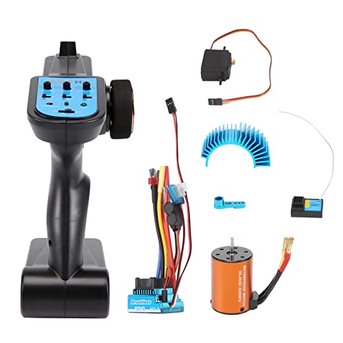 FYOBOT BüRstenlose Upgrades Kit Motor ESC EmpfäNger Fern Bedienung Servo Set für 12428 12423 FY-03 RC Auto Teile von FYOBOT