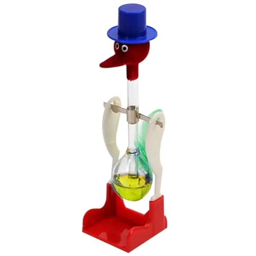 FYOBOT Transparenter Trinkvogel mit Flüssigem Perpetual Motion Balance Trinkwasservogel Non-Stop-Lernspielzeug für Kinder,D von FYOBOT