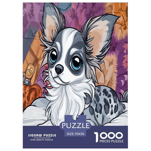 Chihuahua Puzzles 1000-teilige Schwer Puzzle Spielzeug Lernspiel Impossible Herausforderungsspielzeug Für Erwachsene Kinder 70x50cm/1000pcs Chihuahua Puzzles 1000-teilige Schwer Puzzle Spielzeug Lernspiel Impossible Herausforderungsspielzeug Für Erwachsene Kinder 70x50cm/1000pcs von FYQTCIAN