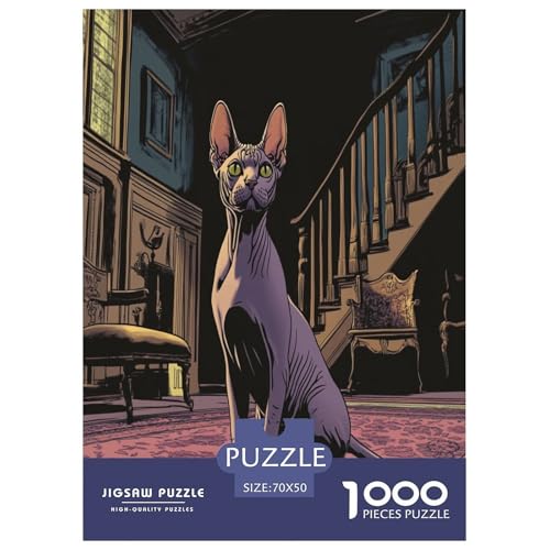 Sphinx Katze Puzzles 1000 Teile Schwer Puzzle Spielzeug Pädagogisches Spiel Impossible Herausforderung Spielzeug Für Erwachsene Und Kinder Ab 12 Jahren 70x50cm/1000pcs Sphinx Katze Puzzles 1000 Teile Schwer Puzzle Spielzeug Pädagogisches Spiel Impossible Herausforderung Spielzeug Für Erwachsene Und Kinder Ab 12 Jahren 70x50cm/1000pcs von FYQTCIAN