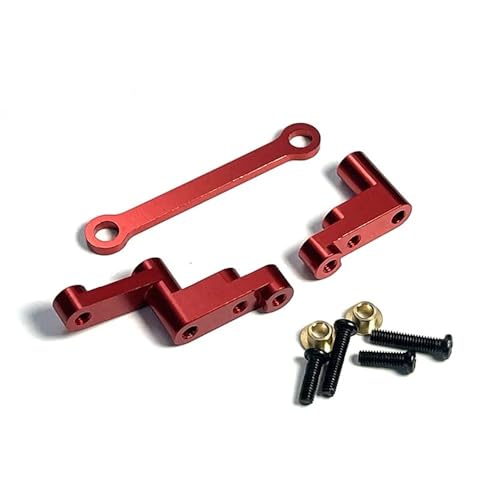 FYUtWh 1/16 RC Auto Metall Lenkung Teile kompatibel mit Modellen 16207 16208 16209 16210 H16 H16BM(RED) von FYUtWh