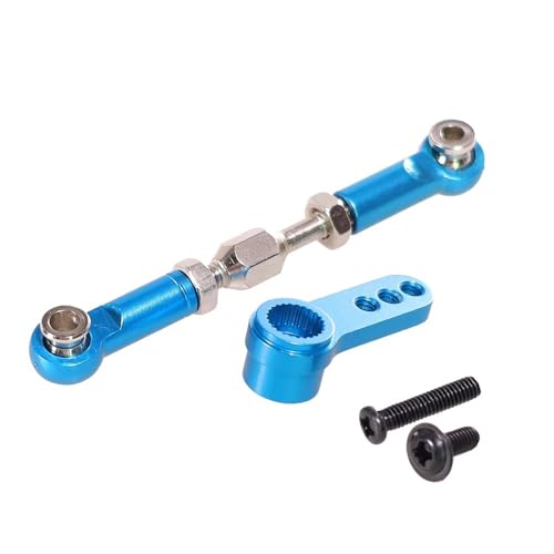 FYUtWh 1/16 RC Auto Upgrade Teile Kompatibel Mit Metall 25T Servo Arm Servo Horn Lenkung Link Stange Kompatibel mit H16 B16BM h16PL 16207 16208 16209 16210(Blue) von FYUtWh