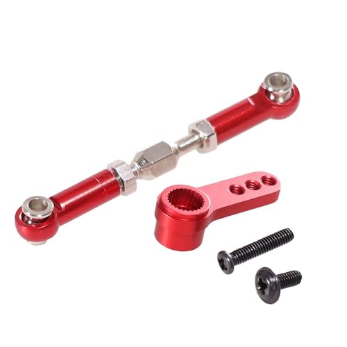 FYUtWh 1/16 RC Auto Upgrade Teile Kompatibel Mit Metall 25T Servo Arm Servo Horn Lenkung Link Stange Kompatibel mit H16 B16BM h16PL 16207 16208 16209 16210(RED) von FYUtWh