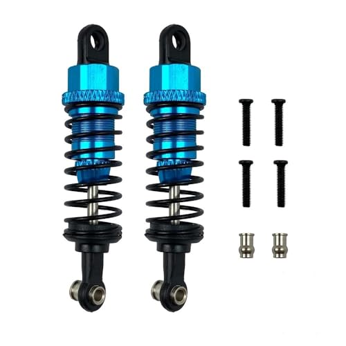 FYUtWh 2 Stück Aluminium-Stoßdämpfer-Upgrade-Teile, kompatibel mit A959 A969 A979 K929 C14 C24 D91 99S RC-Autos(Blue) von FYUtWh