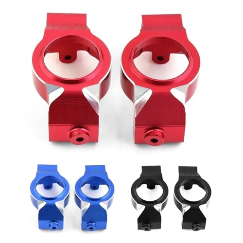 FYUtWh 2PCS Aluminium Front Caster Block C-Hubs Kompatibel Mit 1/5 Skala 6S 8S RC Fahrzeuge Upgrade Teile Zubehör RC Auto Zubehör(RED) von FYUtWh