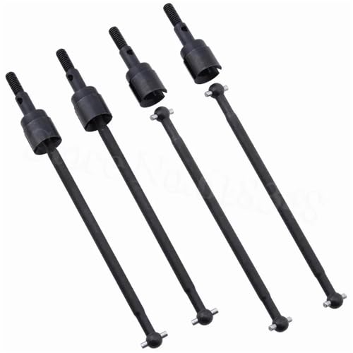 FYUtWh 8PCS Stahl-Metall-Antriebswelle 89,5 mm Dogbones 08029 und Achsschenkel 02033, kompatibel mit RC EPX 1/10 94111-Modellen RC Auto Zubehör(Black) von FYUtWh