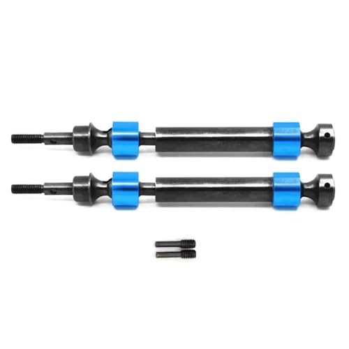 FYUtWh Antriebswelle aus gehärtetem Stahl 5451X, kompatibel mit 1/10 E-MAXX Style RC Car Upgrade Parts Zubehör RC Auto Zubehör(2PCS Blue) von FYUtWh