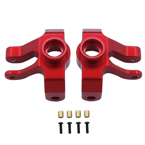 FYUtWh Metall Achse Gehäuse Abdeckung Brücke Shell Lenkung Tasse Block Kompatibel mit 1/12 MN86K MN86KS MN86 MN86S Kompatibel RC Auto Ersatzteile RC Auto Zubehör(RED Steering Cup) von FYUtWh