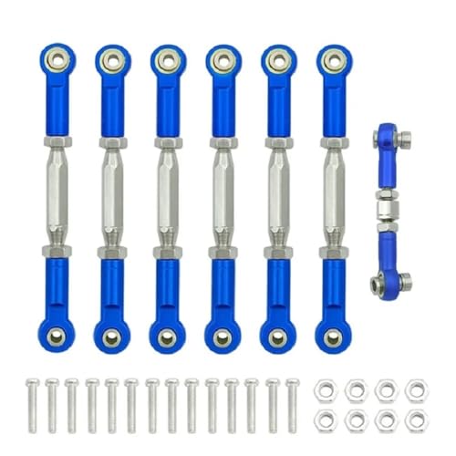 FYUtWh Metall Spannschlösser Camber Link Rod Linkage Set Kompatibel mit 4X4 VXL 2WD 1/10 Fernbedienung Auto Upgrade Teile RC Auto Zubehör(Dark Blue) von FYUtWh