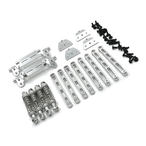 FYUtWh Metall Upgrade Stange Stoßdämpfer Stange Sitz Stoßdämpfer Halterung Set Kompatibel Mit 1/12 MN78 RC Auto Teile RC Auto Zubehör(Silver) von FYUtWh