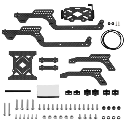 FYUtWh Universelle Carbonfaser-Chassis-Rahmenschale Kompatibel mit 1/18 RC Crawler, kompatibel mit K10 F150 4M-89 4M-78(Chassis Battery Tray) von FYUtWh