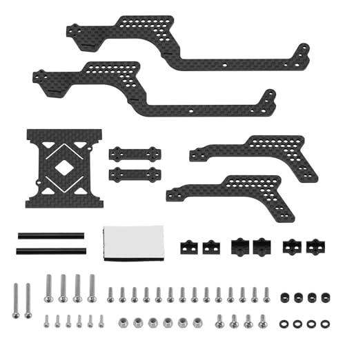 FYUtWh Universelle Carbonfaser-Chassis-Rahmenschale Kompatibel mit 1/18 RC Crawler, kompatibel mit K10 F150 4M-89 4M-78(LCG Chassis KIT) von FYUtWh