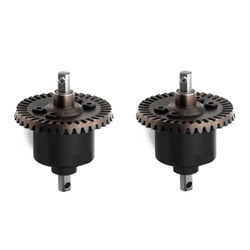 FYUtWh Upgrade-Teile Kompatibel mit vorderes und hinteres Differential aus Metall, kompatibel mit 4x4 VXL HQ727 1/10 RC-Automodellen RC Auto Zubehör(2PCS Black) von FYUtWh