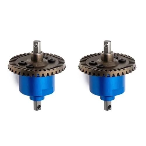 FYUtWh Upgrade-Teile Kompatibel mit vorderes und hinteres Differential aus Metall, kompatibel mit 4x4 VXL HQ727 1/10 RC-Automodellen RC Auto Zubehör(2PCS Blue) von FYUtWh