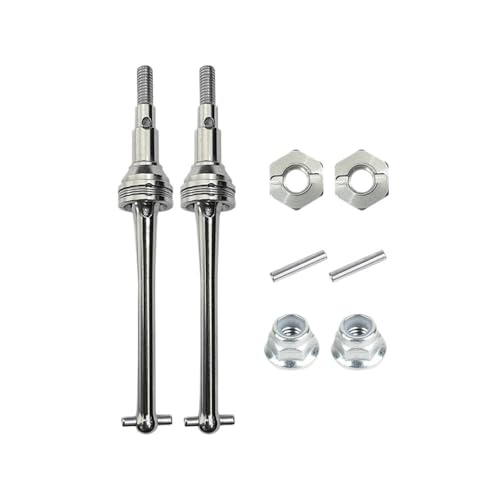 FYUtWh Vordere Antriebswelle aus Metall und 12-mm-Radsechskant Kompatibel mit H16 16207 16208 16209 16210 kompatible 1/16 RC-Car-Upgrade-Teile RC Auto Zubehör von FYUtWh