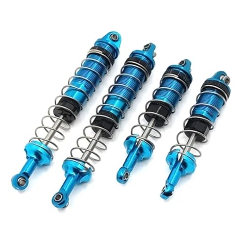 Metallöl-Stoßdämpfer-Dämpfer-Upgrade-Teile Kompatibel mit 1/12 RC-Autos, kompatibel mit 12428 12423 12427 12429 FY-03, 4er-Set RC Auto Zubehör(Blue) von FYUtWh