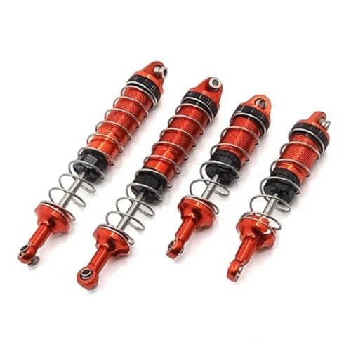 Metallöl-Stoßdämpfer-Dämpfer-Upgrade-Teile Kompatibel mit 1/12 RC-Autos, kompatibel mit 12428 12423 12427 12429 FY-03, 4er-Set RC Auto Zubehör(RED) von FYUtWh