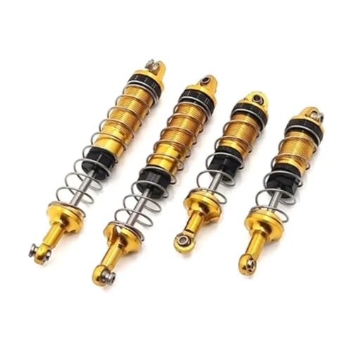 Metallöl-Stoßdämpfer-Dämpfer-Upgrade-Teile Kompatibel mit 1/12 RC-Autos, kompatibel mit 12428 12423 12427 12429 FY-03, 4er-Set RC Auto Zubehör(Yellow) von FYUtWh