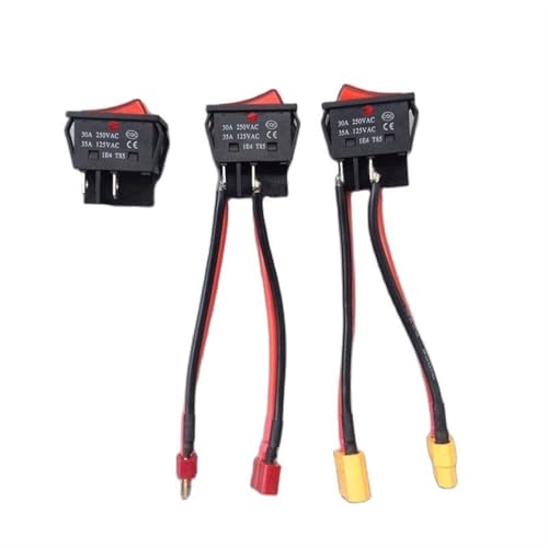 2PCS 30A Voltage 12V 24V High Current Switch with XT60/T Plug 14AWG Cable RC Boat Accessories(with XT60) von FYWYVIY