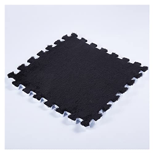 20 Stück Ineinandergreifende Schaumstoffmatten, 12 X 12 Zoll, Plüsch-Puzzle-Bodenmatte, Teppiche, Ineinandergreifende Teppichfliesen Für Schlafzimmer(Color:Schwarz) von FYYSJW