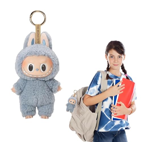 FYZSJWL Labubu Puppe, Labubu Puppe Keychain, 16 cm Labubu Monster Keychain, Labubu Keychain Doll, Labubu Plüsch Anhänger, Geschenke für Jungen und Mädchen(B) von FYZSJWL