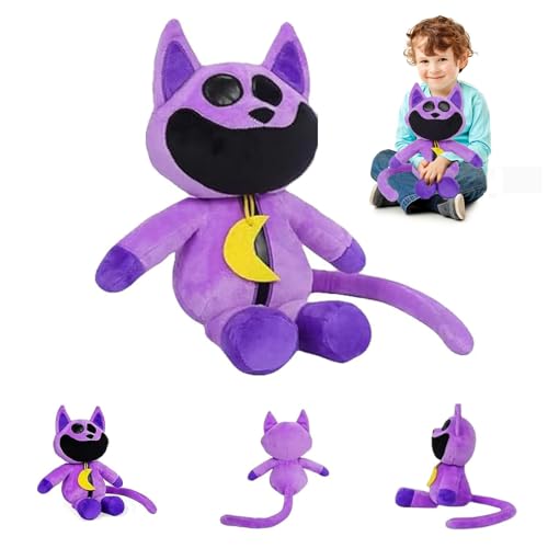 FYZSJWL Lila Smiling Critters Plush Toys,Catnap Plush,Smiling Critters Plush,Cartoon Anime Stofftier,Soft Stuffed Animal Pillow Doll,Jungen Mädchen Kinder Fans Geburtstag Geschenk. von FYZSJWL