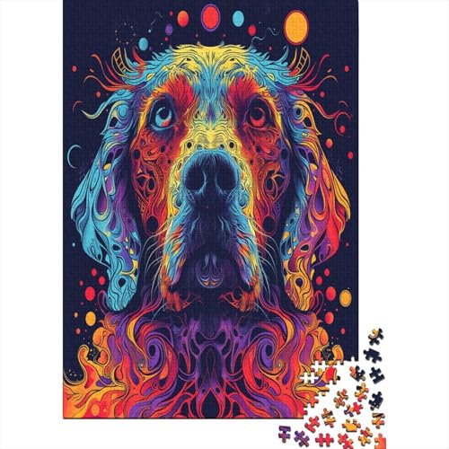 Golden Retriever Puzzle 1000 Teile Für Erwachsene Und Kinder Ab 14 Jahrenfür Stressabbauer Puzzlespiel Erwachsenen Puzzlespiel Puzzel 1000pcs (75x50cm) von FZALUECVA