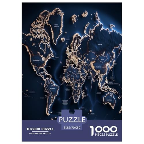 Karte Puzzle 1000 Teile Schwer Puzzle Spielzeug Lernspiel Impossible Herausforderungsspielzeug Für Erwachsene Und Kinder in Bewährter 70x50cm/1000pcs Karte Puzzle 1000 Teile Schwer Puzzle Spielzeug Lernspiel Impossible Herausforderungsspielzeug Für Erwachsene Und Kinder in Bewährter 70x50cm/1000pcs von FZALUECVA