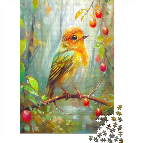 Robin Bird 1000 Teile Puzzle Für Erwachsene, Hochwertige Recycelbare Materialien Und Druck Puzzlespiel, Familienspiel, Geschenk Für Liebhaber Oder Freunde Puzzel 1000pcs (75x50cm) von FZALUECVA