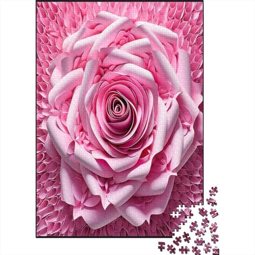 Rosa Rose Puzzlespiel 1000 Teile Erwachsene -Puzzle 1000 Stück Spiel Puzzles Für Erwachsene Kinder Puzzle Erwachsenen Puzzlespiel Puzzel 1000pcs (75x50cm) von FZALUECVA